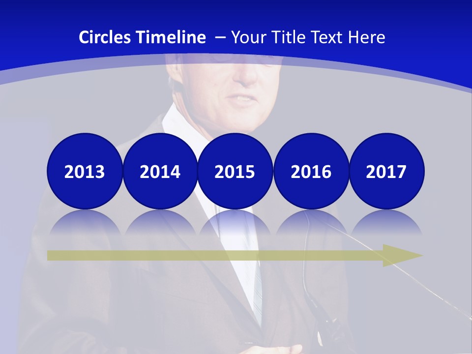 Bill Clinton Speaking In Chicago PowerPoint Template