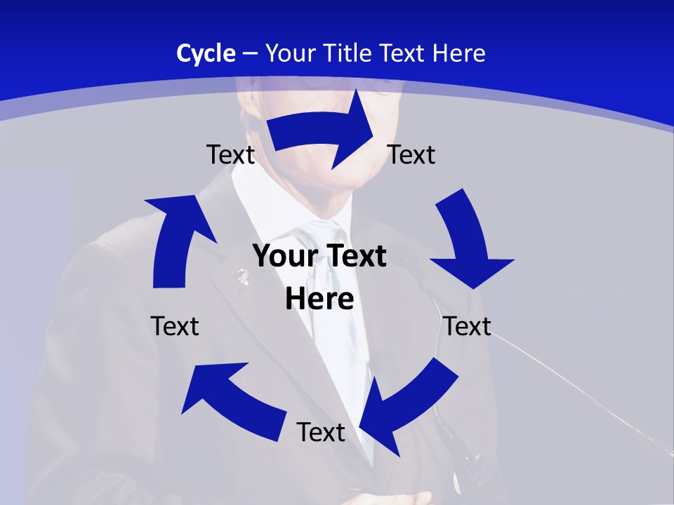 Bill Clinton Speaking In Chicago PowerPoint Template