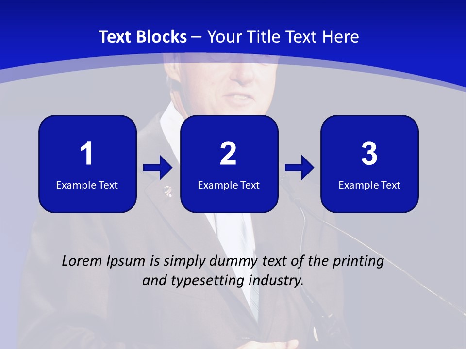 Bill Clinton Speaking In Chicago PowerPoint Template