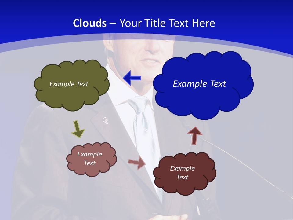 Bill Clinton Speaking In Chicago PowerPoint Template