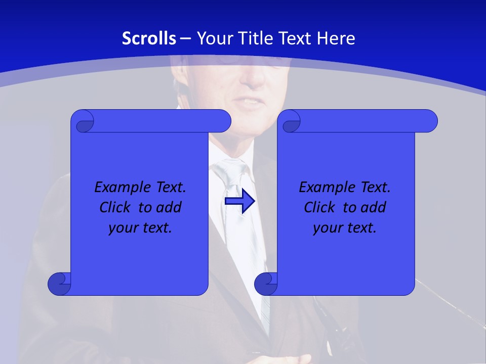 Bill Clinton Speaking In Chicago PowerPoint Template