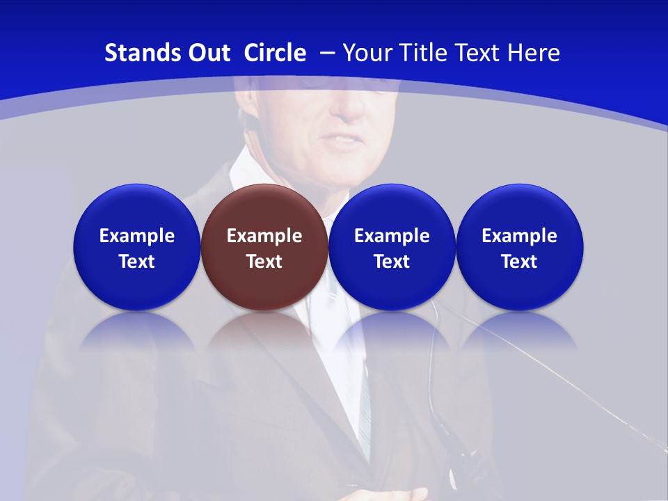 Bill Clinton Speaking In Chicago PowerPoint Template
