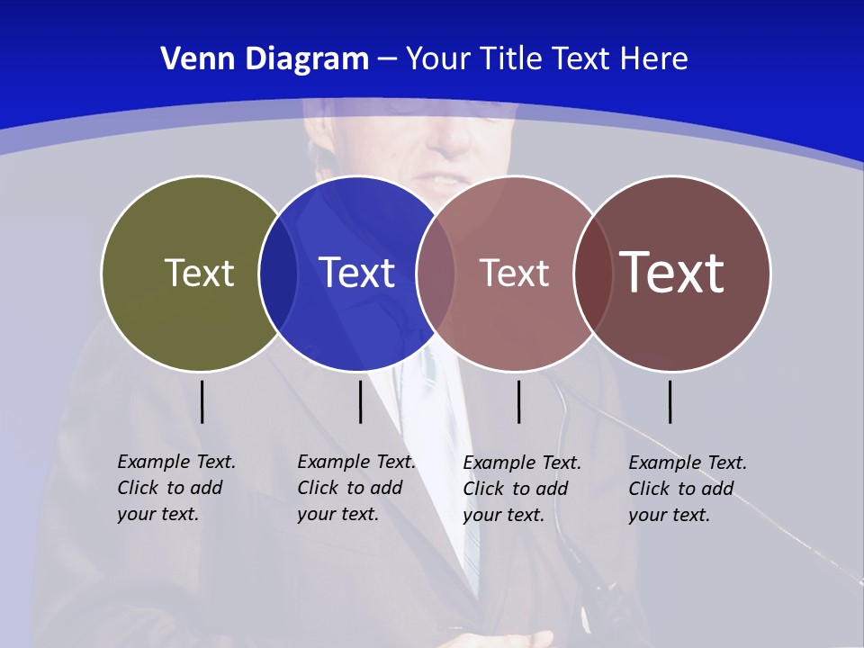 Bill Clinton Speaking In Chicago PowerPoint Template