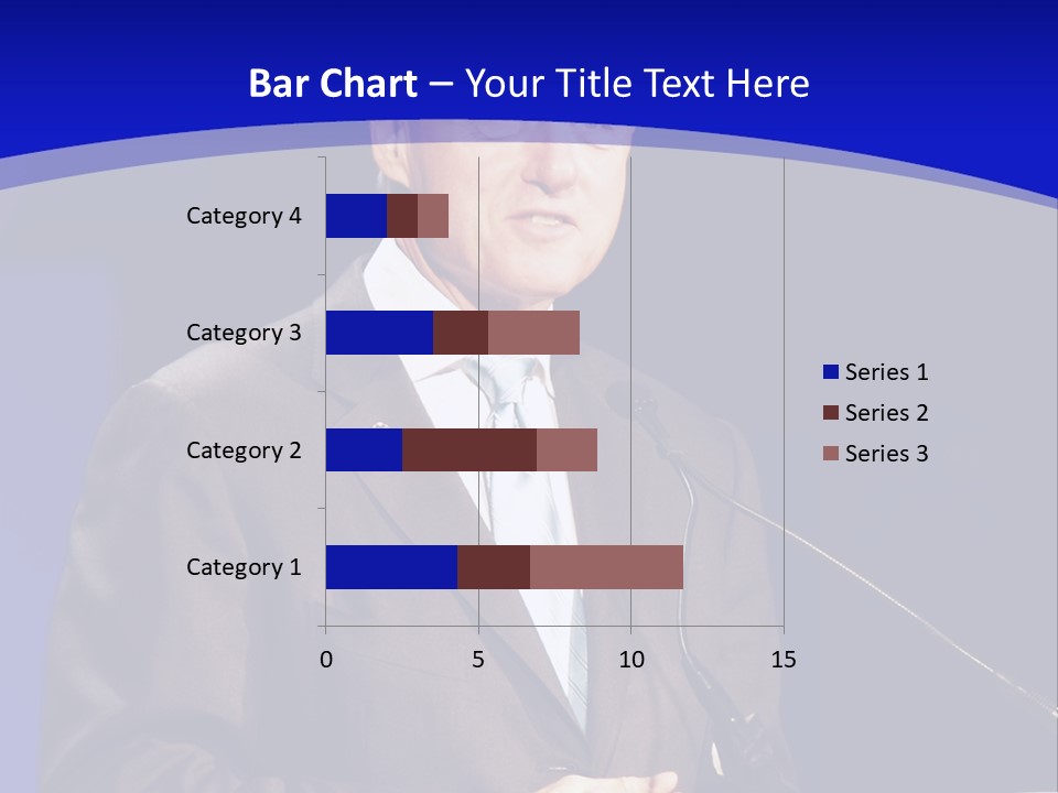 Bill Clinton Speaking In Chicago PowerPoint Template
