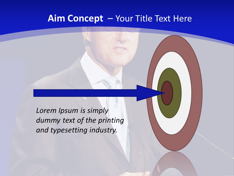 Bill Clinton Speaking In Chicago PowerPoint Template