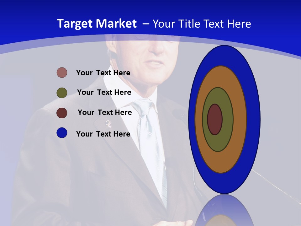 Bill Clinton Speaking In Chicago PowerPoint Template