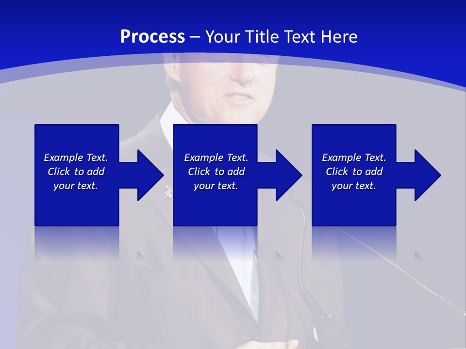 Bill Clinton Speaking In Chicago PowerPoint Template