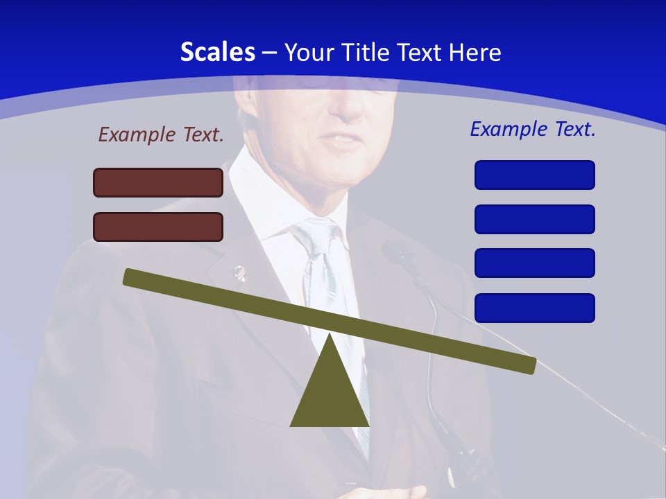 Bill Clinton Speaking In Chicago PowerPoint Template