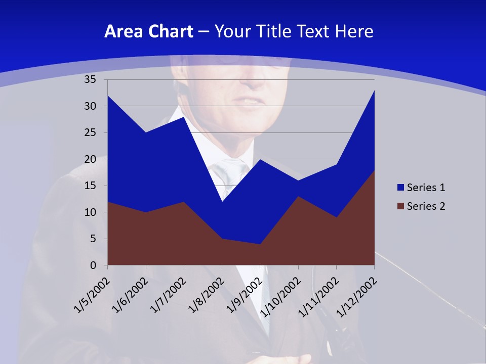 Bill Clinton Speaking In Chicago PowerPoint Template