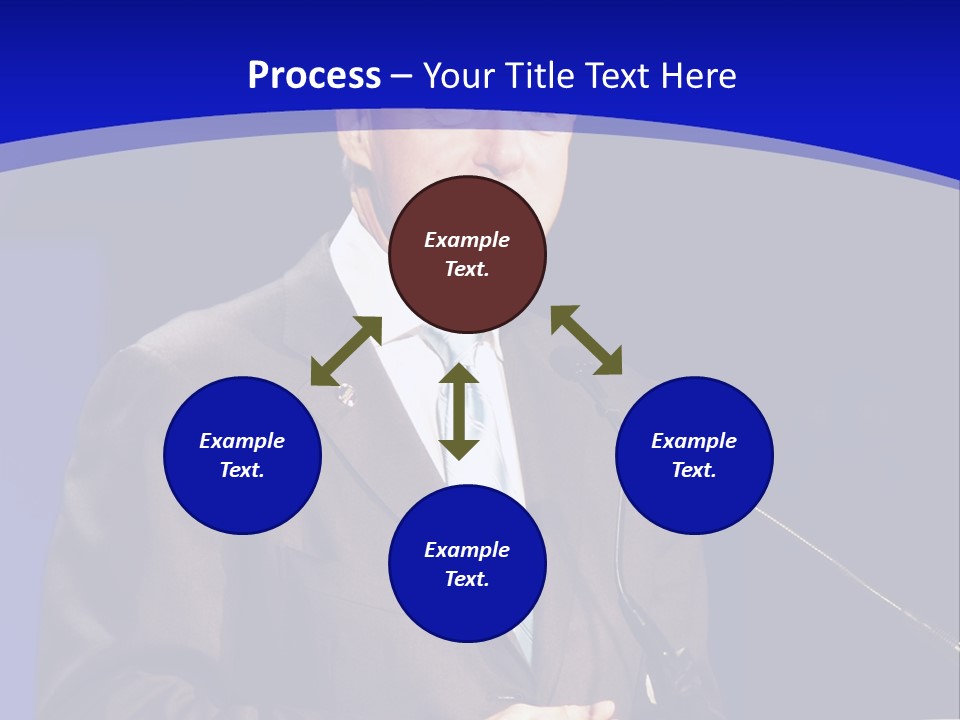 Bill Clinton Speaking In Chicago PowerPoint Template