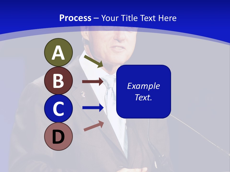 Bill Clinton Speaking In Chicago PowerPoint Template