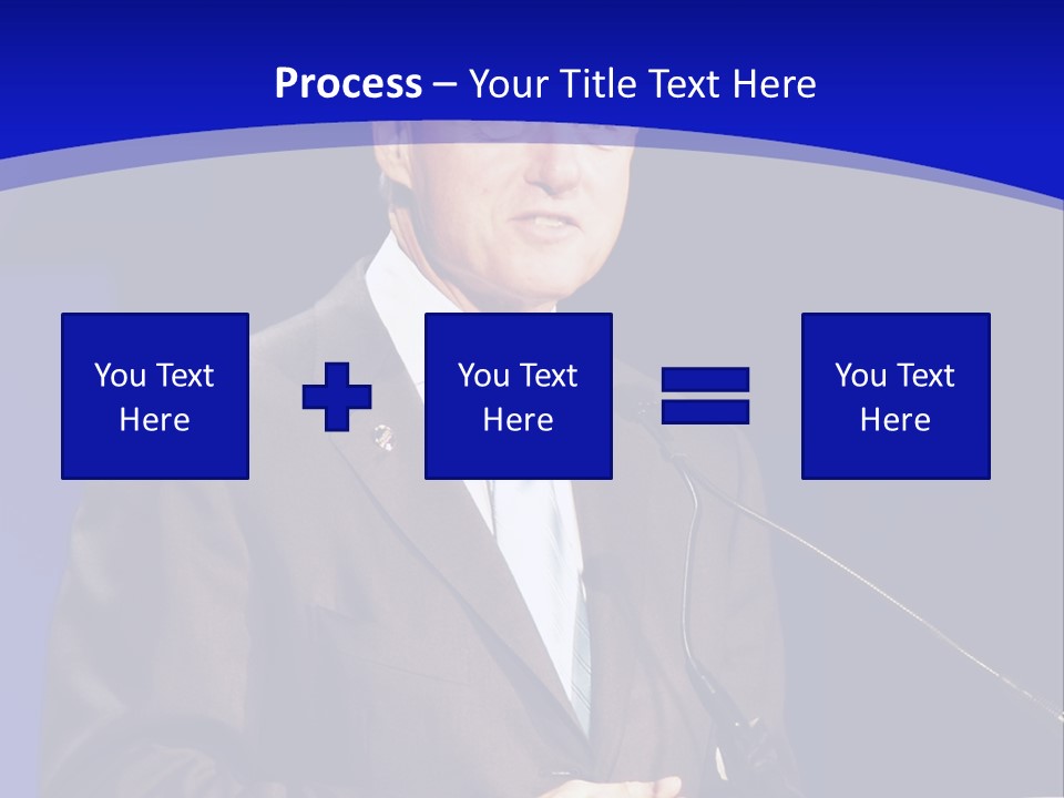 Bill Clinton Speaking In Chicago PowerPoint Template