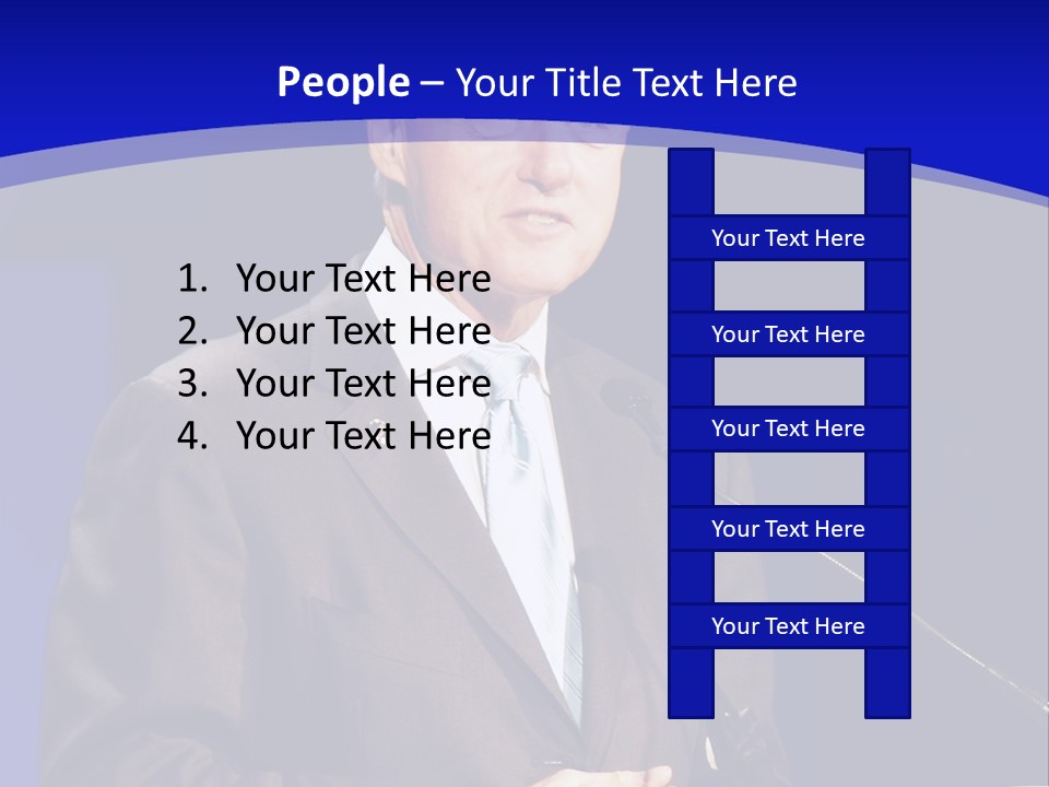 Bill Clinton Speaking In Chicago PowerPoint Template