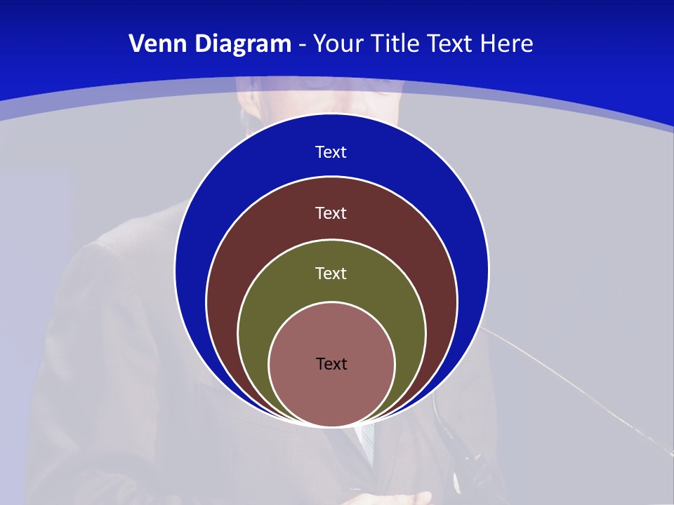 Bill Clinton Speaking In Chicago PowerPoint Template
