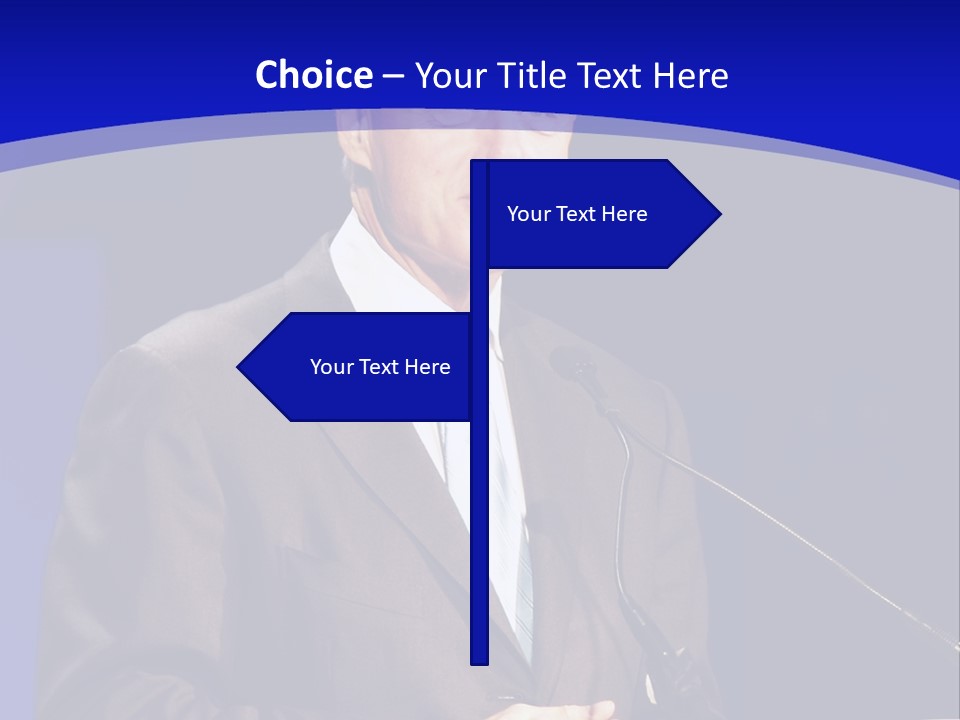 Bill Clinton Speaking In Chicago PowerPoint Template