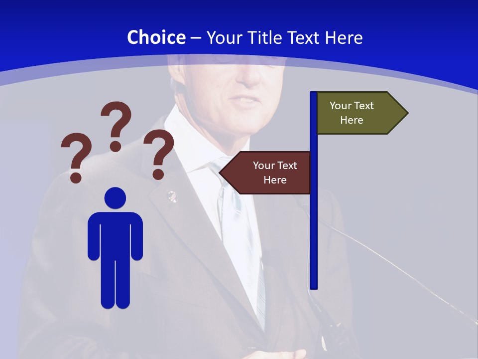 Bill Clinton Speaking In Chicago PowerPoint Template