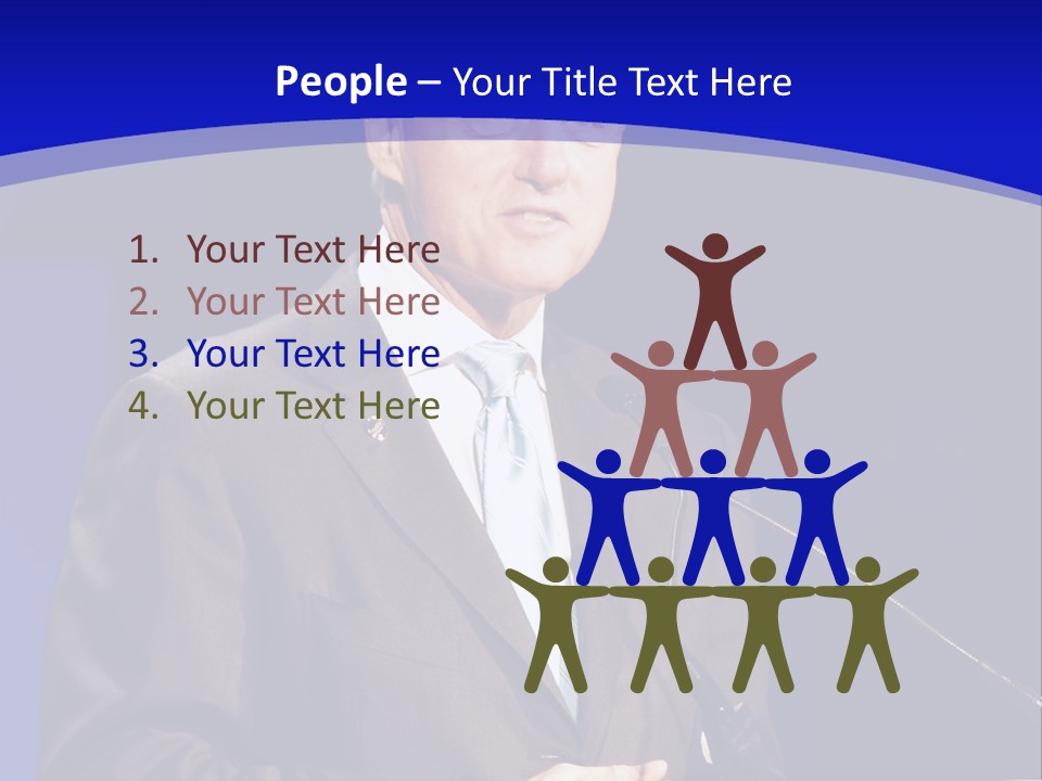 Bill Clinton Speaking In Chicago PowerPoint Template