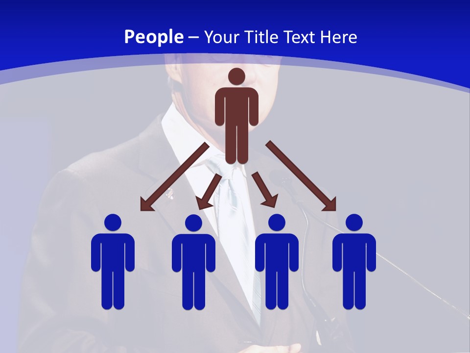 Bill Clinton Speaking In Chicago PowerPoint Template