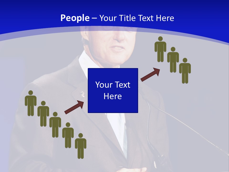 Bill Clinton Speaking In Chicago PowerPoint Template