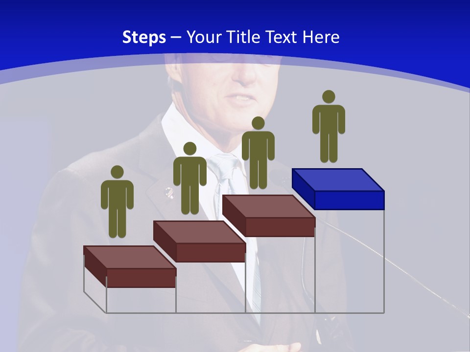 Bill Clinton Speaking In Chicago PowerPoint Template