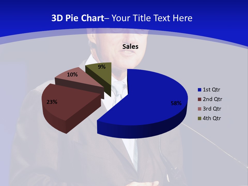 Bill Clinton Speaking In Chicago PowerPoint Template