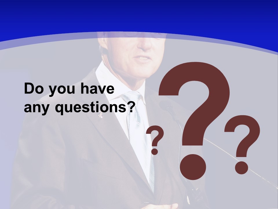 Bill Clinton Speaking In Chicago PowerPoint Template