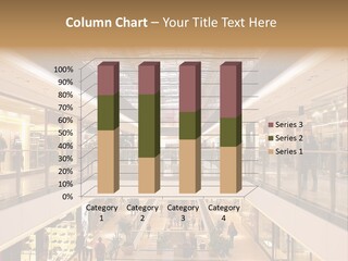 Passage In Multilevel Shopping Mall PowerPoint Template