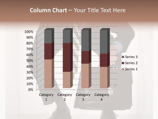 Businessman With Suitcase In The Cramped White Cube PowerPoint Template