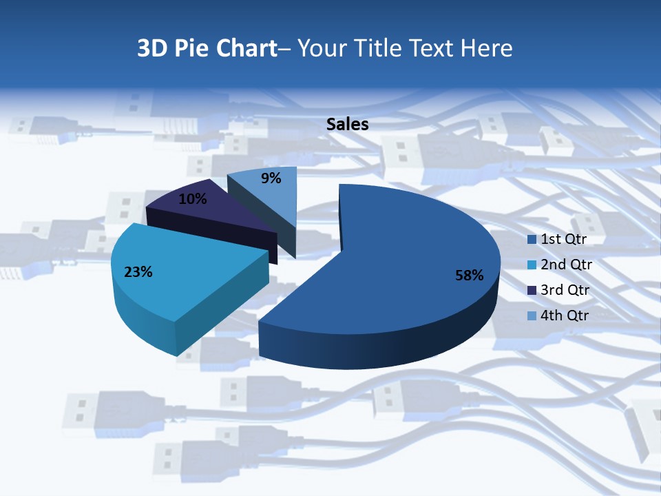 3D Rendering Of Electronic, Computer Hardware. Isolated In Solid Background, For Easier Editing. PowerPoint Template