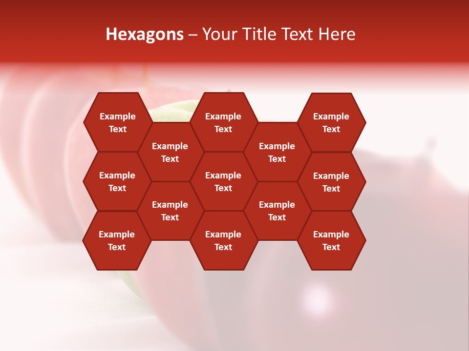 A Green Apple Is The Odd One Out In A Line Of Red PowerPoint Template