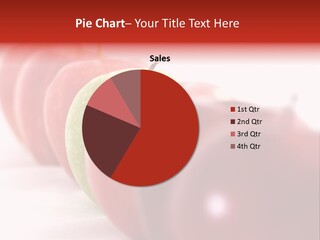 A Green Apple Is The Odd One Out In A Line Of Red PowerPoint Template