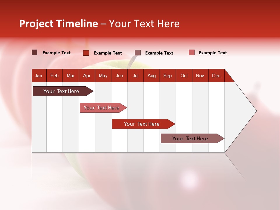 A Green Apple Is The Odd One Out In A Line Of Red PowerPoint Template