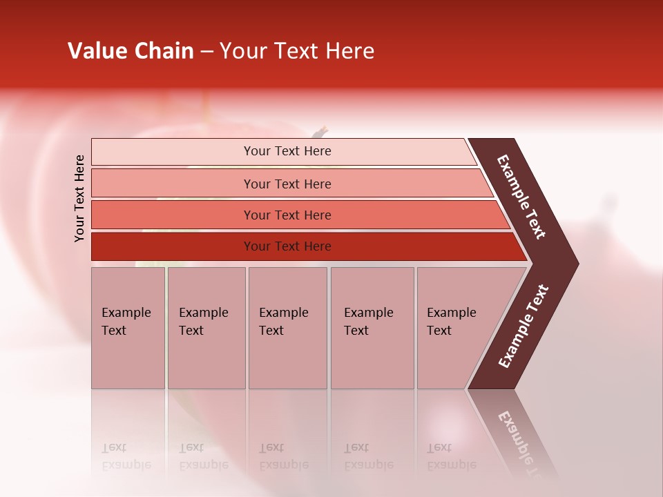 A Green Apple Is The Odd One Out In A Line Of Red PowerPoint Template