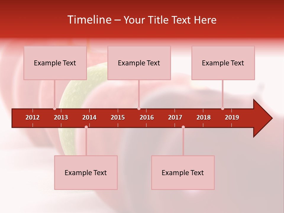 A Green Apple Is The Odd One Out In A Line Of Red PowerPoint Template