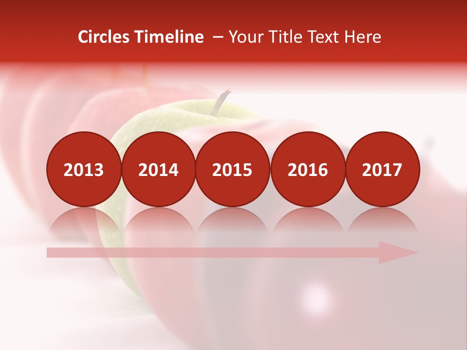 A Green Apple Is The Odd One Out In A Line Of Red PowerPoint Template