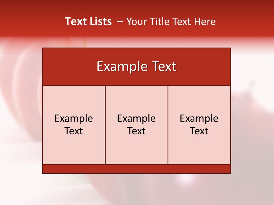 A Green Apple Is The Odd One Out In A Line Of Red PowerPoint Template