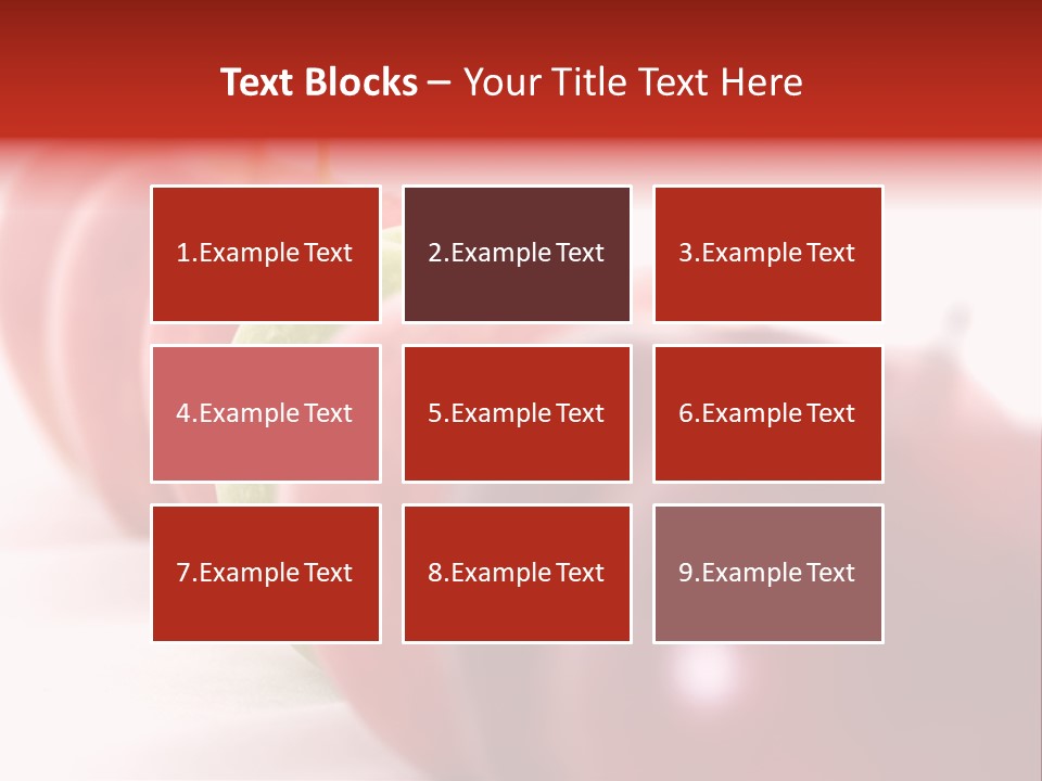 A Green Apple Is The Odd One Out In A Line Of Red PowerPoint Template