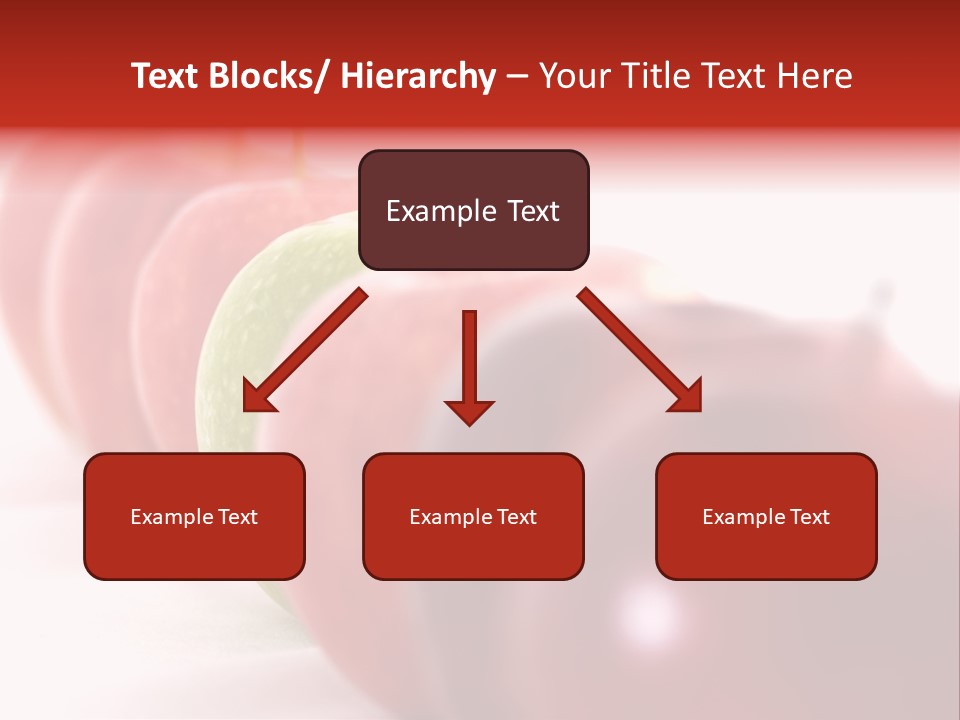 A Green Apple Is The Odd One Out In A Line Of Red PowerPoint Template