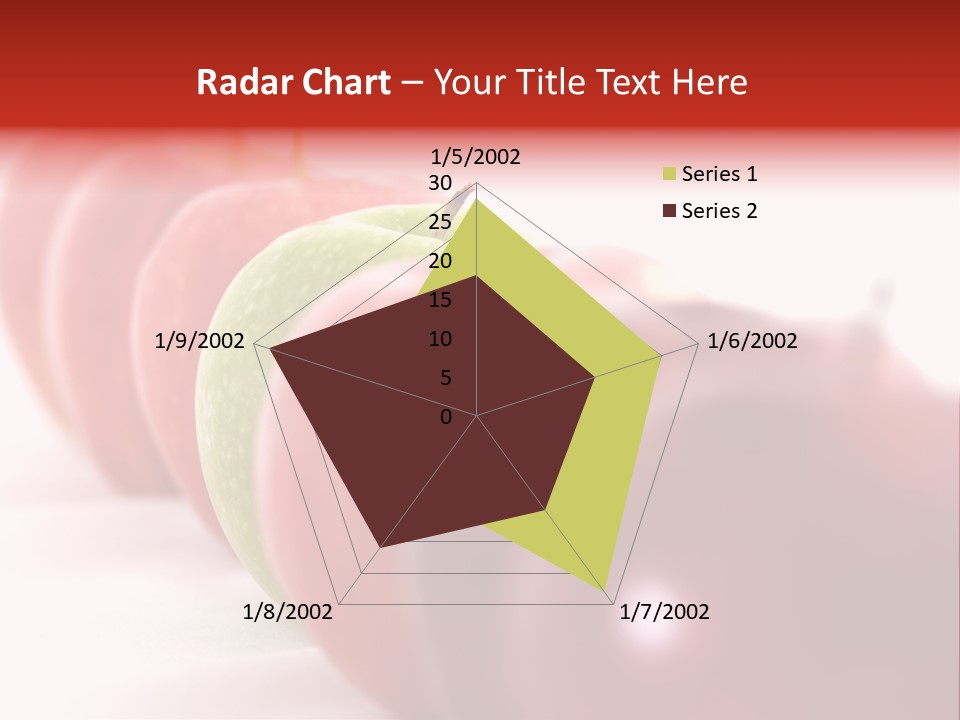 A Green Apple Is The Odd One Out In A Line Of Red PowerPoint Template
