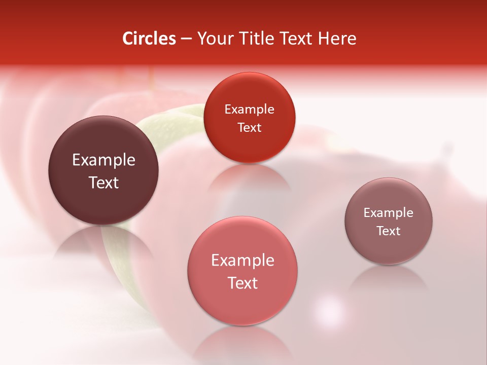 A Green Apple Is The Odd One Out In A Line Of Red PowerPoint Template