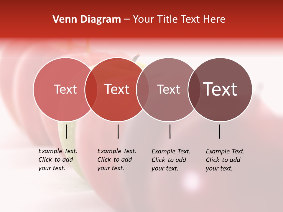 A Green Apple Is The Odd One Out In A Line Of Red PowerPoint Template