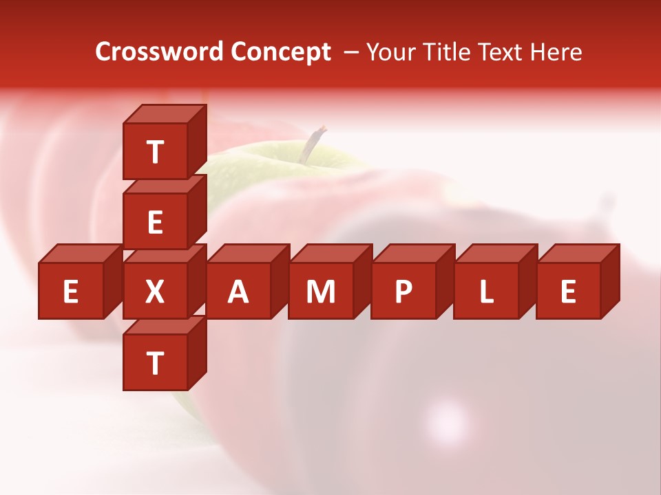 A Green Apple Is The Odd One Out In A Line Of Red PowerPoint Template