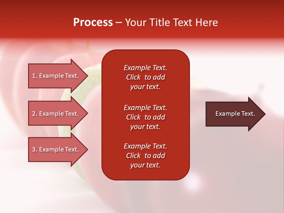A Green Apple Is The Odd One Out In A Line Of Red PowerPoint Template