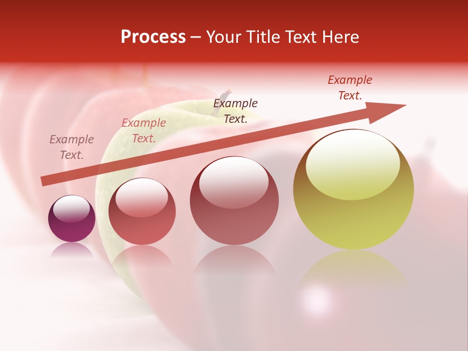 A Green Apple Is The Odd One Out In A Line Of Red PowerPoint Template
