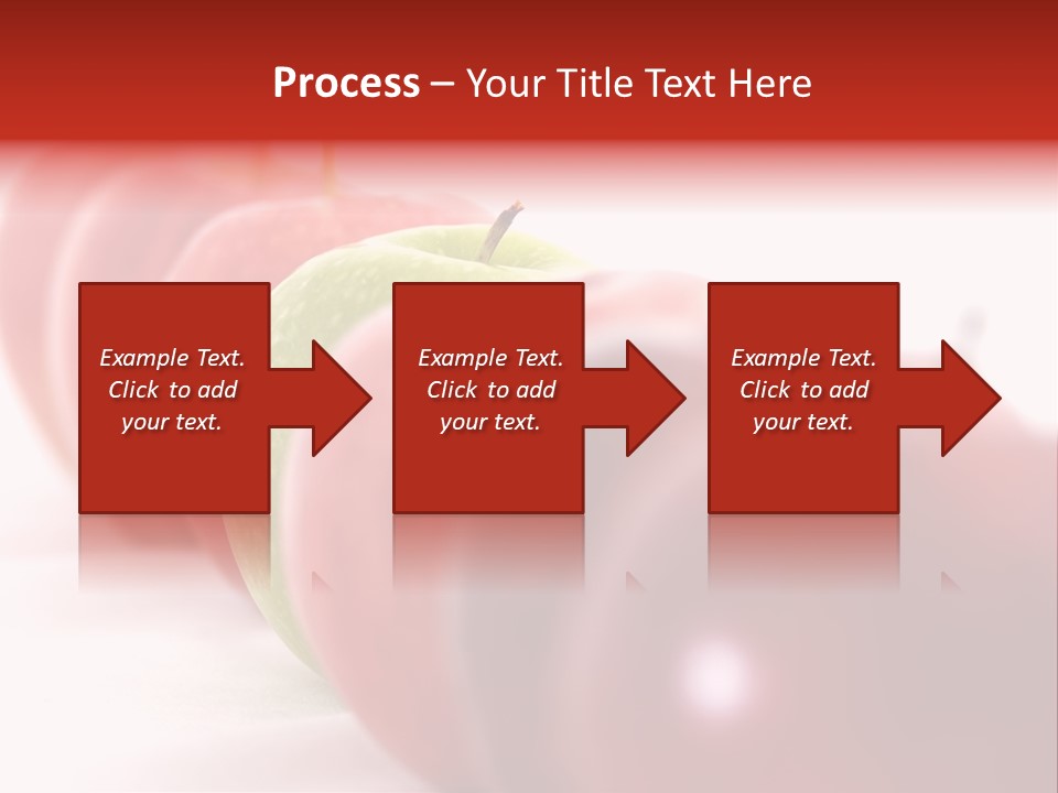 A Green Apple Is The Odd One Out In A Line Of Red PowerPoint Template