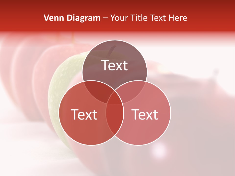 A Green Apple Is The Odd One Out In A Line Of Red PowerPoint Template