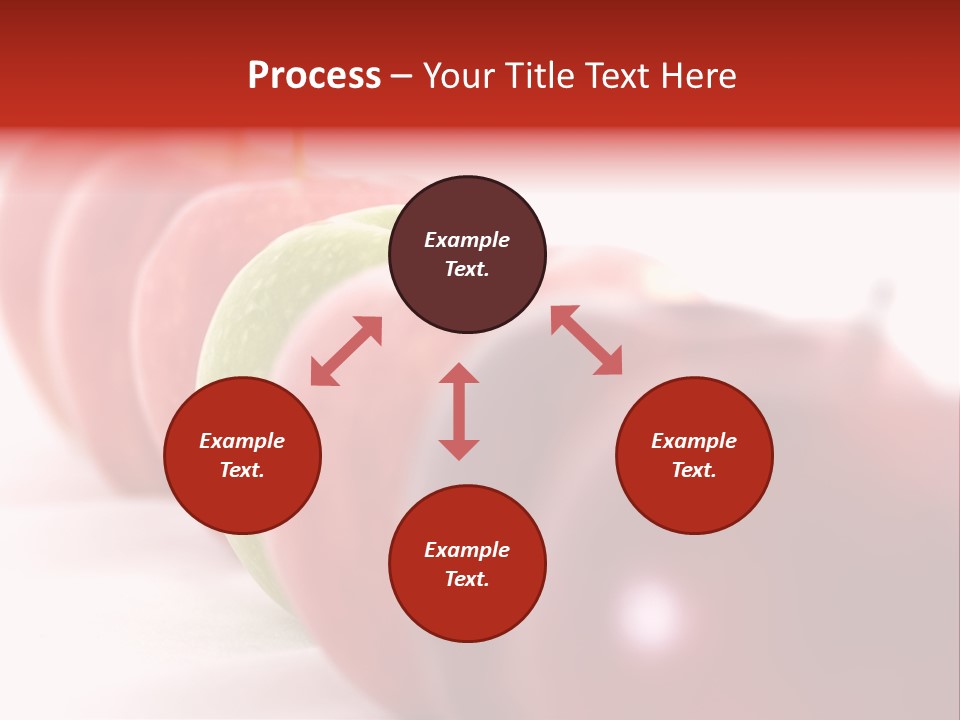 A Green Apple Is The Odd One Out In A Line Of Red PowerPoint Template