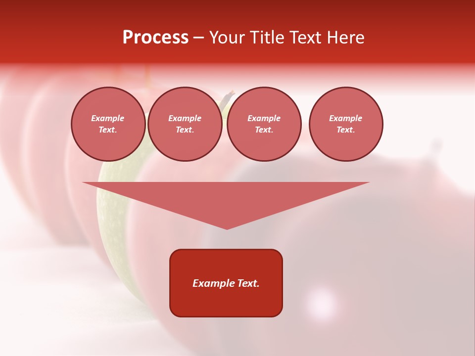 A Green Apple Is The Odd One Out In A Line Of Red PowerPoint Template