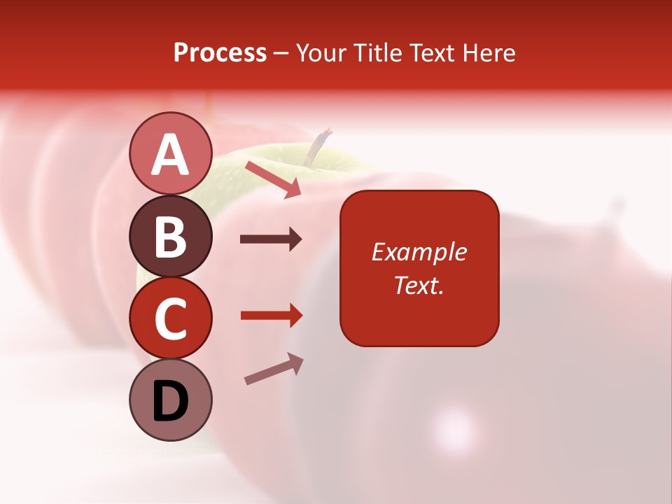 A Green Apple Is The Odd One Out In A Line Of Red PowerPoint Template