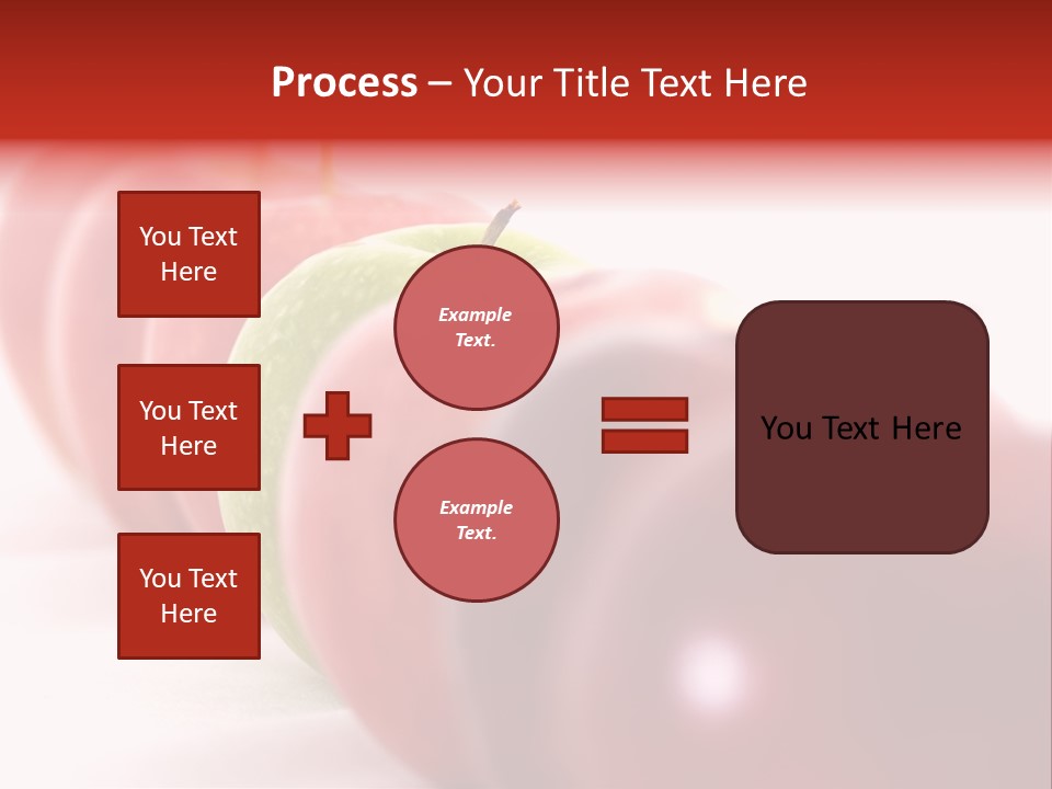 A Green Apple Is The Odd One Out In A Line Of Red PowerPoint Template